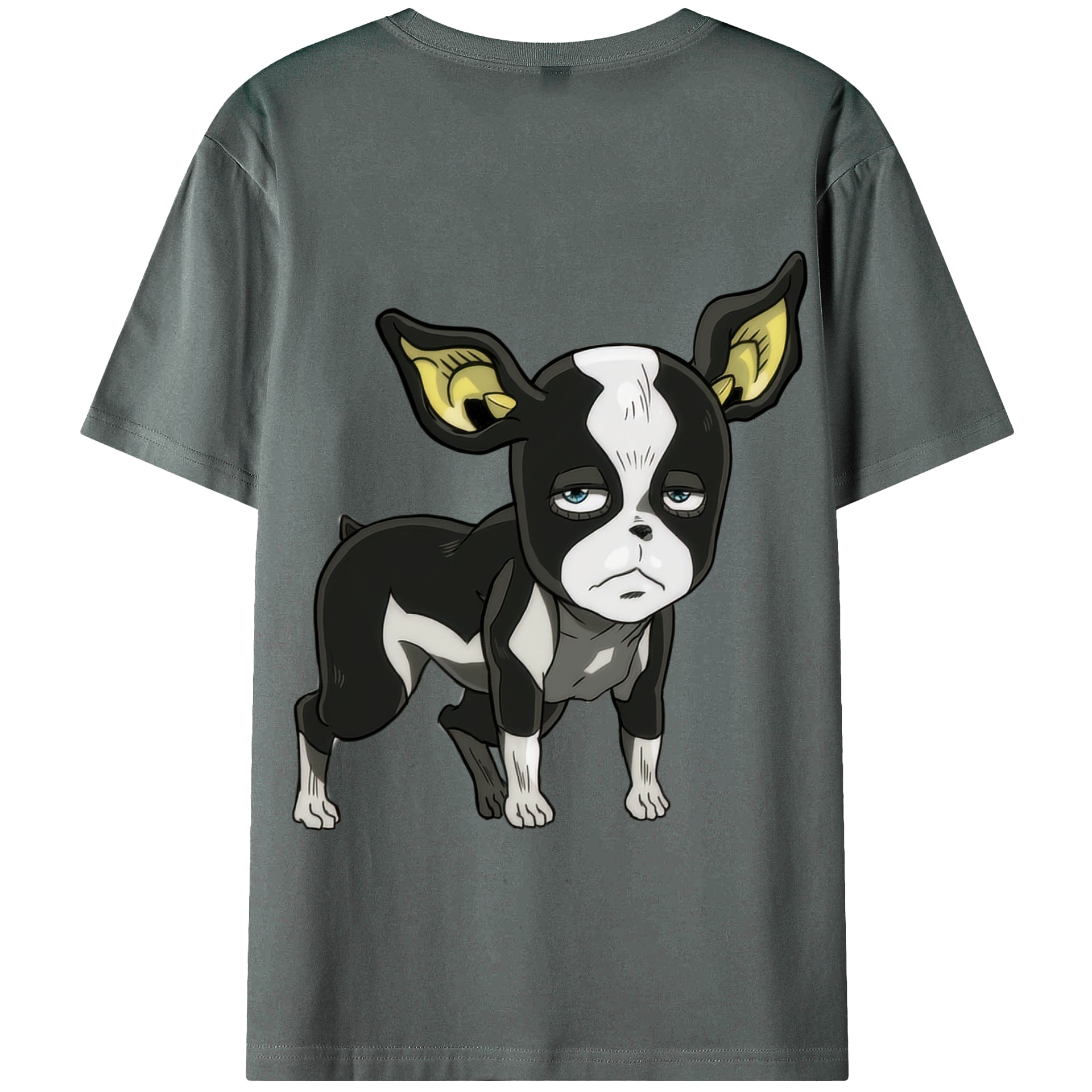 （画像用） ジョジョの奇妙な冒険 イギー JoJo's Bizarre Adventure Iggy 綿100％半袖Tシャツ（背面プリント）